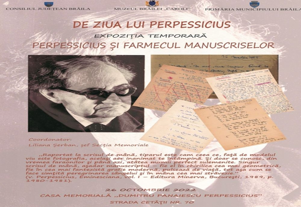 De ziua eminescologul brăilean Dumitru Panaitescu Perpessicius