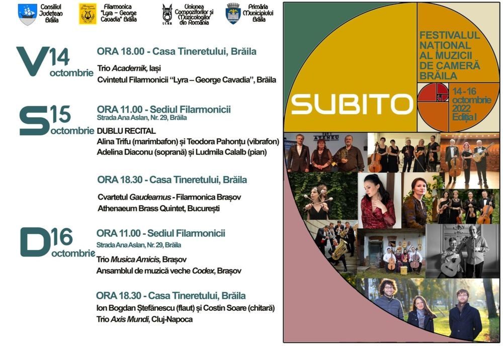 SUBITO - Festivalul Național al Muzicii de Cameră, Brăila