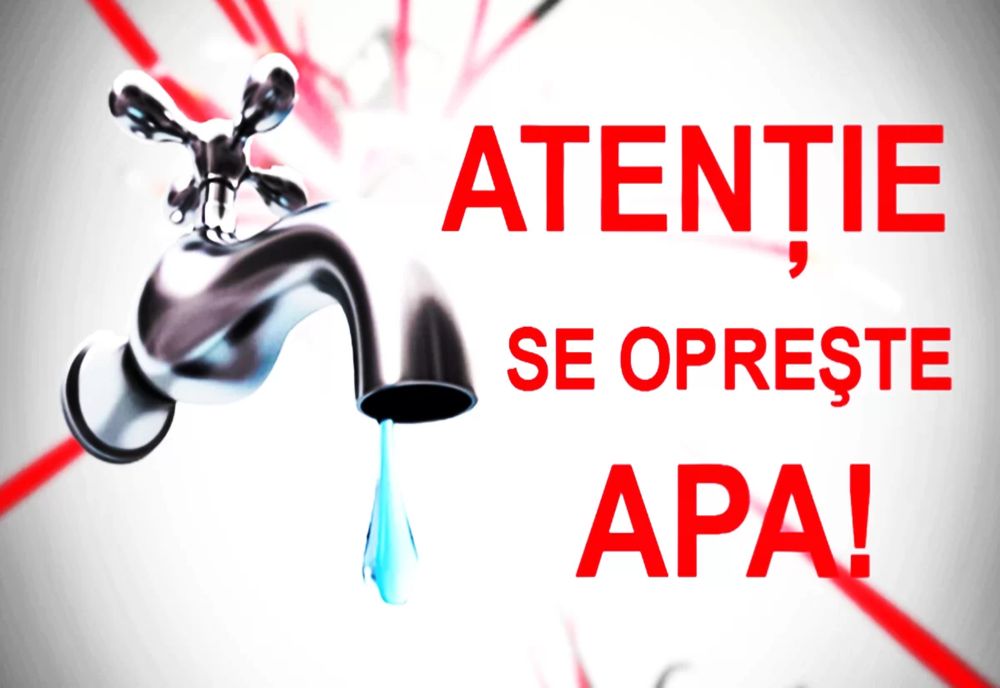 Luni, 5 decembrie, se oprește apa în zona Buzăului - Șos. Națională Veche - Șos. de Centură