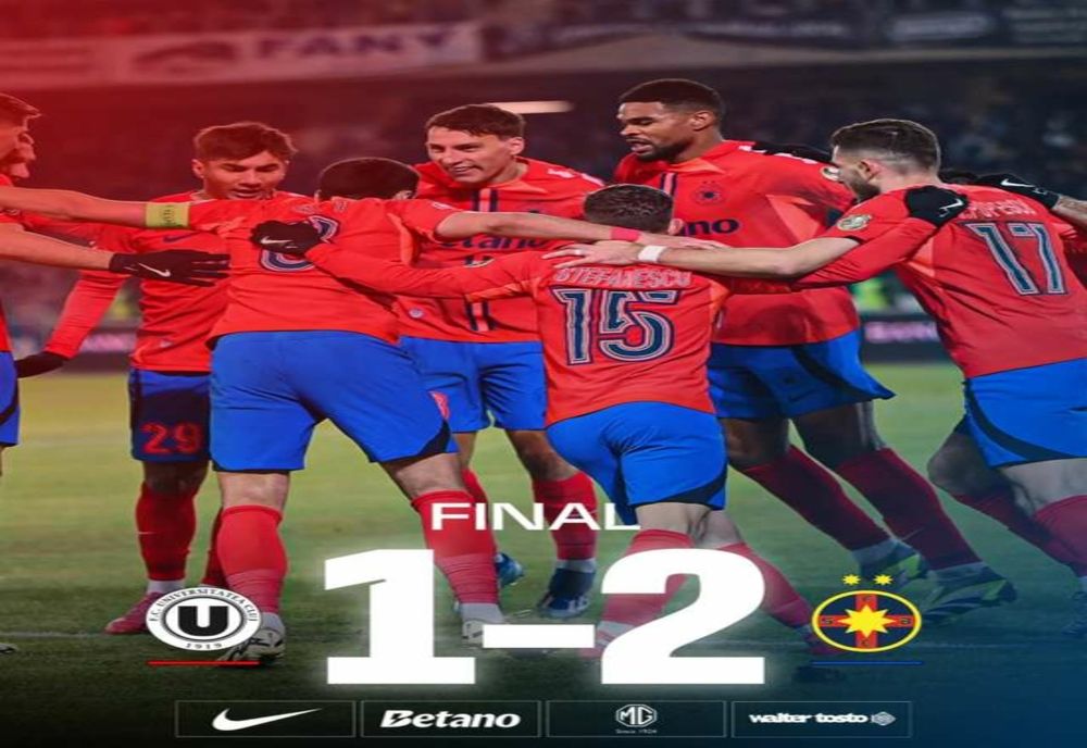 FOTBAL: FCSB A ÎNVINS LIDERUL UNIVERSITATEA CLUJ (2-1), ÎN SUPERLIGĂ