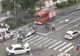 Mașină răsturnată în urma unui accident în zona Pieței Concordia din Brăila