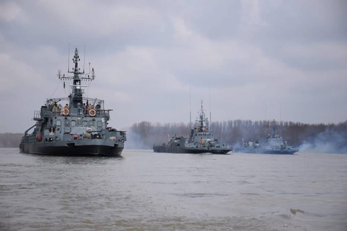 Câteva sute de militari de la flotila fluvială s-au instruit pe Dunăre